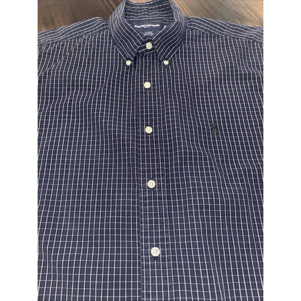 Mens Ralph Lauren Golf Tilden Short Sleeve Button Down Shirt Sz Large Check - Picture 3 of 6